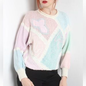 COPY - Vintage Jaclyn Smith Pastel Colorblock
Oversized Kawaii Sweater size sma…